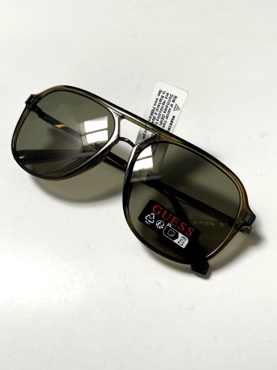 New GUESS Aviator Sunglasses GO00099 Double Bridge Acetate Olive Green main image 5
